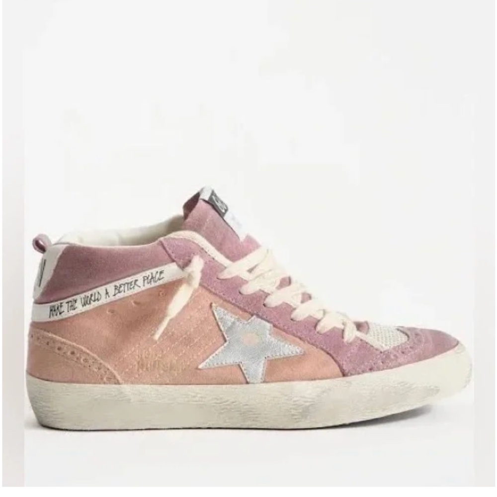 Golden Goose Mid Star Sneaker Twilight Mauve/Silver/Ash Rose sz 40 New in Box